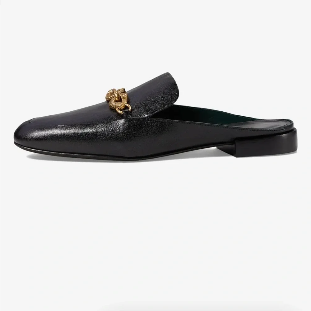 Tory Burch Jessa Backless Loafers Women  $298 Color: Perfect Black size 8.5